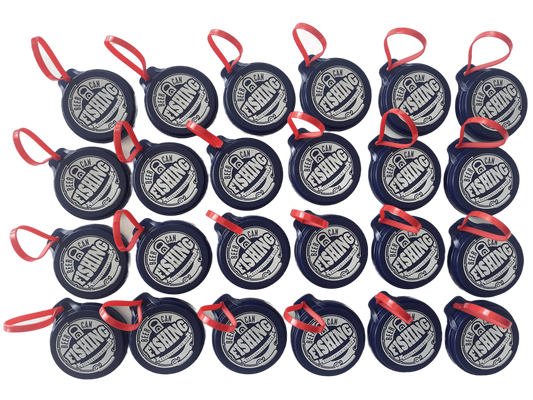 30 pack of beer can fishing game lids